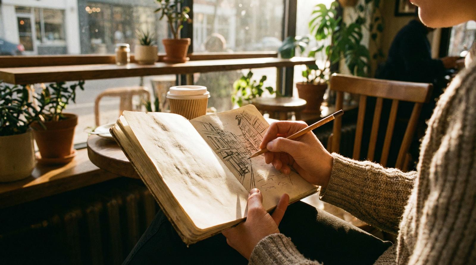 蘑菇视频午后速写：绘画视频演示场景